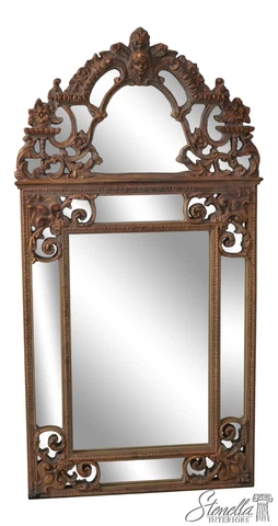 60902EC: CAROLINA MIRROR CO Gold Framed Ornate Mirror Cover