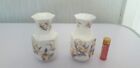 two AYNSLEY JUST ORCHIDS VASE FINE BONE CHINA  MINIATURE
