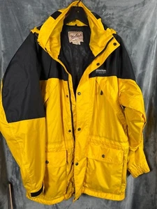 Woolrich Work Coat Men's Rugged Outdoor Jacket Yellow & Black Large - Picture 1 of 14