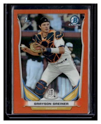 2014 Bowman Draft #CDP99 Grayson Greiner Chrome Orange Refractors #/25 - Image 1 of 2