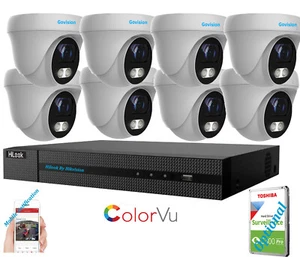 HIKVISION COLORVU CCTV SYSTEM 5MP DVR OUTDOOR NIGHTVISION KIT DE CÁMARA DE SEGURIDAD - Imagen 1 de 17