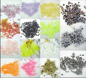 SS6 Hot fix ferro 2mm gelatina AB resina cristallo sfaccettato fondo piatto strass - Foto 1 di 47