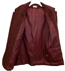 Ivy Club Classics Gr. M Vintage Wollmischung klassisch gefütterte Jacke weinrot - Bild 1 von 15