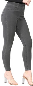 Ex M&S Donna 29" Gamba Grigio Jean Denim Pull On Tasche Posteriore Jegging Donne Regolari - Foto 1 di 4