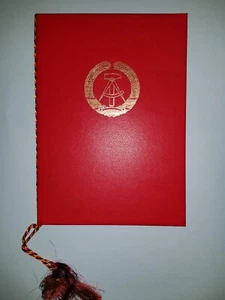 GDR document folder A5 with People's Police certificate "qualification badge" - Picture 1 of 3