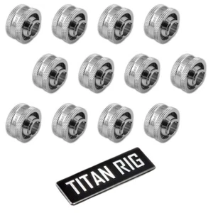 XSPC G1/4" 1/2" ID, 3/4" OD Fitting V2, Chrome, 12pk - Picture 1 of 6