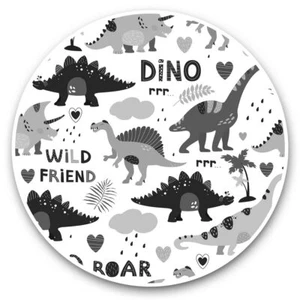 2 x Vinyl Stickers 20cm (bw) - Cool Dinosaur Cartoon Kids Boys  #37661 - Afbeelding 1 van 8