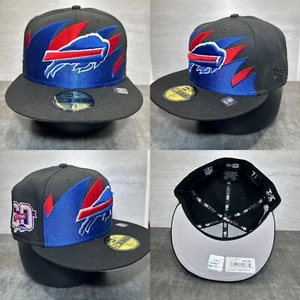 Buffalo Bills Hat Retro Sharktooth 59Fifty Fitted SZ 7 1/2 60th Anny New PHC H65 - Picture 1 of 9