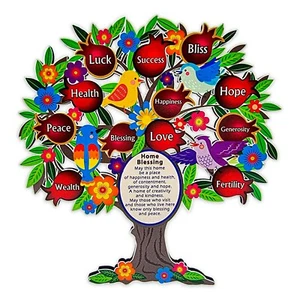 Albero della Vita Benedizione Casa Decorazione Parete Melograno Design Regalo Inaugurazione Casa - Foto 1 di 11