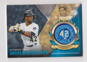 ANDREW McCUTCHEN 2017 Topps Jackie Robinson Logo Patch JRPC-AM PITTSBURG PIRATES