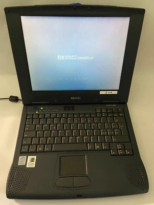 Hp Omnibook XE2 Notebook PC Celeron 433mhz 64mb ram 5gb hdd floppy cd seriale - Immagine 1 di 4