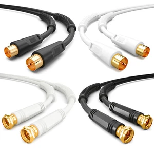 Antennenkabel TV SAT Anschlusskabel Koaxialkabel Koax Stecker Buchse UHD 8K 4K  - Bild 1 von 15
