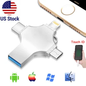 1TB 512GB USB3.0 Flash Drive 4in1 Memory Stick Type C OTG Thumb Disk Storage Pen - Picture 1 of 11