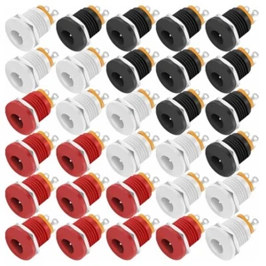 30 Pack Female DC Power Jack 5.5x2.1mm Panel Mount Connector 6V 9V 12V 24V C349 - Picture 1 of 6