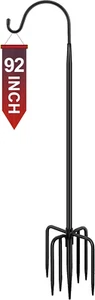 92 Inch Heavy Duty Adjustable Garden Hook for Bird Feeder Lantern Plant Hummingb - Picture 1 of 12