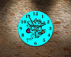 Frühling liegt in der Luft Schmetterling Motiv WANDUHR - Größe wählbar - Bild 1 von 1