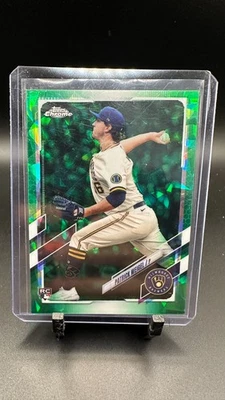 2021 Topps Chrome Update /50 #US31 Patrick Weigel RC Brewers Braves - Image 1 of 2