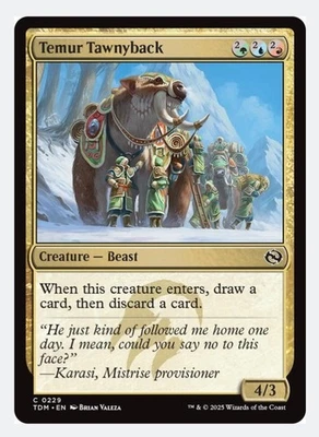Temur Tawnyback | MTG TDM Tarkir Dragonstorm | Temur Beast Looting | NEW NM - Image 1 of 3