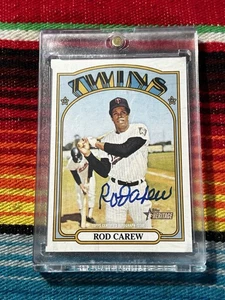 Autógrafo/autógrafo Topps Heritage Real One 2021 #ROA-RC Rod Carew Twins tinta azul - Imagen 1 de 3