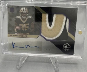 2023 Panini Limited KENDRE MILLER #164 Patch Ametista Spotlight Auto RC #'d/25 - Foto 1 di 2