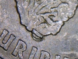 2009P Guam U.S. Territories Quarter Island + Die Break Chip Mint Error Coin - Picture 1 of 3
