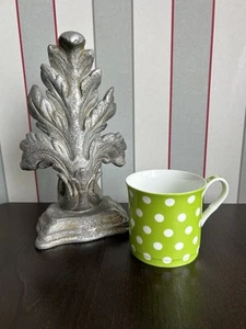 Super Green & White Polka Dot Fine Bone China Mug from Heath McCabe - Picture 1 of 8