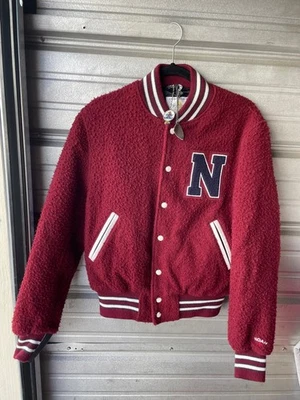 NWT Noah X Golden Bear Burgundy Casentino Wool Teddy Varsity Jacket Adult S USA - Image 1 of 4
