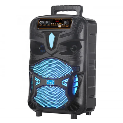 8" Rechargeable Bluetooth Speaker LED Karaoke DJ w/ Microphone & Remote NDR-P55 - Image 1 of 4