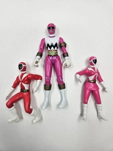 X3 Vintage 1998 2000 Bandai Mighty Morphin Power Rangers Lost Galaxy Pink Ranger - Foto 1 di 11