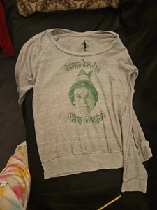 Nwt " The Elf" Will Ferrell Gray Christmas Sweater Size XL  Womens - Picture 1 of 4