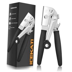 Commercial Can Opener, ICEKATl Can Opener Manual Heavy Duty Easy for Big Black - Picture 1 of 7