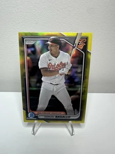 2024 Bowman Draft Chrome - Samuel Basallo Yellow Refractor #/75 - Bild 1 von 3