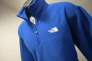 Chaqueta polar térmica North Face 1/4 cremallera azul invierno para hombre talla grande - Imagen 1 de 11