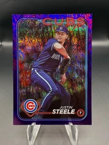 2024 Topps Series 1 - Justin Steele /799 Purple Holo Foil #318 Chicago Cubs - Bild 1 von 7