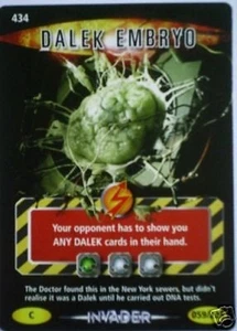 DR WHO INVADER CARD 434 DALEK EMBRYO - MINT !! - Picture 1 of 1