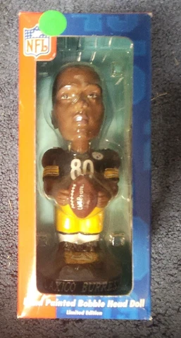 New PLAXICO BURRESS Pittsburgh Steelers Bobblehead SEALED Rare Cover