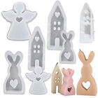 Easter Casting Mold 7Pcs Bunny Candle Casting Mold Food-Grade Diy Easter Decor