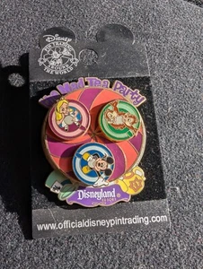 2008 Mad Tea Party Ride - 3-D Spinner Mickey Chip Dale Alice Pin, NIB, DLR - Picture 1 of 2