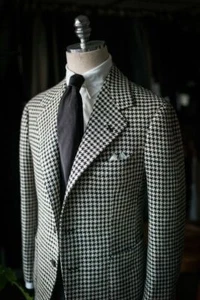 Hombre Traje Diente de Perro Muesca Solapa Blazer Fiesta Baile de graduación Novio Esmoquin Traje Informal - Imagen 1 de 9