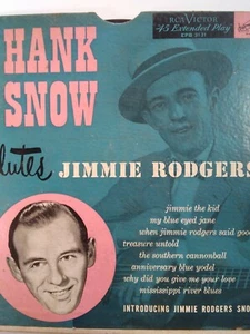 Hank Snow Salutes Jimmie Rodgers RCA EPB 3131 45 Extended Play Rare Set - Picture 1 of 12