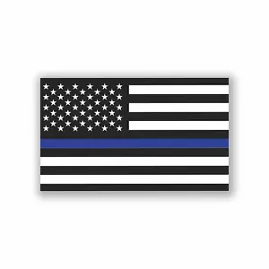 THIN BLUE LINE AMERICAN FLAG MAGNET DECAL 2 PACK HEAVY DUTY FOR CAR TRUCK SUV - Picture 1 of 2