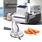 US Manual Cheese Grater Rotary Drum Food Slicer Shredder Grinding Tool+5 Blades
