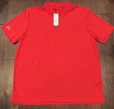 Camisa deportiva de golf de rendimiento ADIDAS A230 Dri Fit UPF30 Polo para hombre 2XL NUEVA - roja Foto 1 de 4
