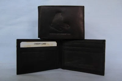 BOSTON RED SOX   Leather BiFold Wallet   NEW  black 2 sb - Image 1 of 4