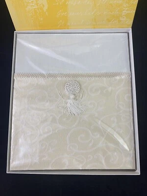 Hallmark Fabric Photo Album + 8 Self Adhesive Pages NIB Tassel Cream - Image 1 of 4