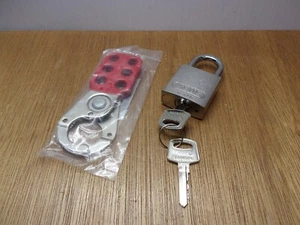 ABUS 72/40 KD Silver Aluminum Padlock Lockout 1" Shackle & 1" Closed 6 Hole Hasp - Picture 1 of 8