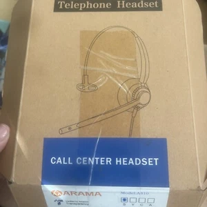 Arama RJ9 Telephone Headset with Noise Canceling Mic & Corded Offi Phone Headset - Picture 1 of 3