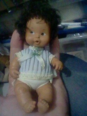 BARRIGUITAS BESITOS NEGRITA 97 FAMOSA VESTIDO LAZO 300 ANTIGUA OJOS LISOS  - Imagen 1 de 4