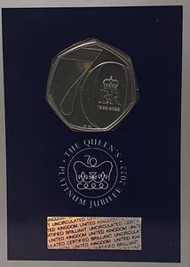 2022 - 2023 Platin Jubiläum und Krönung 50p BUNC Münzen - Bild 1 von 8