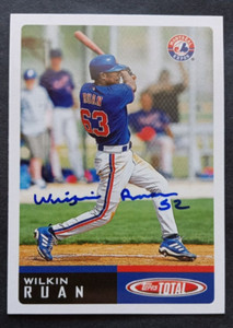2002 Topps (Total) SIGNED: Wilkin Ruan, EXPOS #559